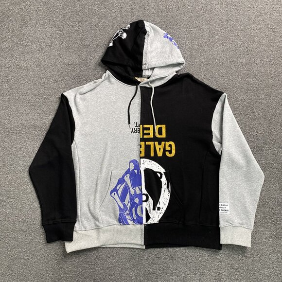 Gallery Dept Retouche Two Faced Hoodie Black Grey